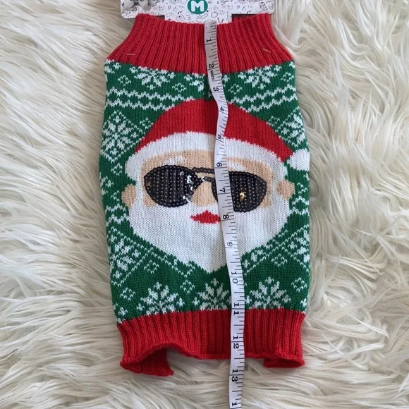 holiday Christmas sweater cool sunglasses Santa ugly Christmas sweater dog cat - Picture 17 of 17